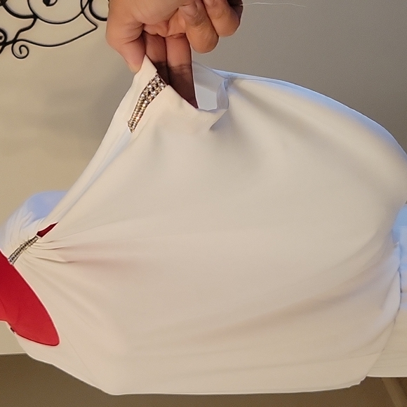 Cach'e White Rhinestone Dress - Picture 3 of 4